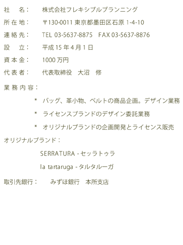 株式会社フレキシブルプランニング会社概要